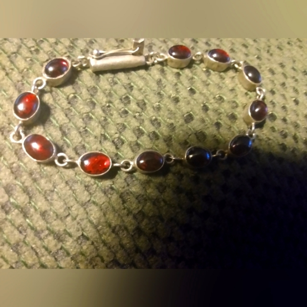 Sterling Silver bracelet with semi-precious stones